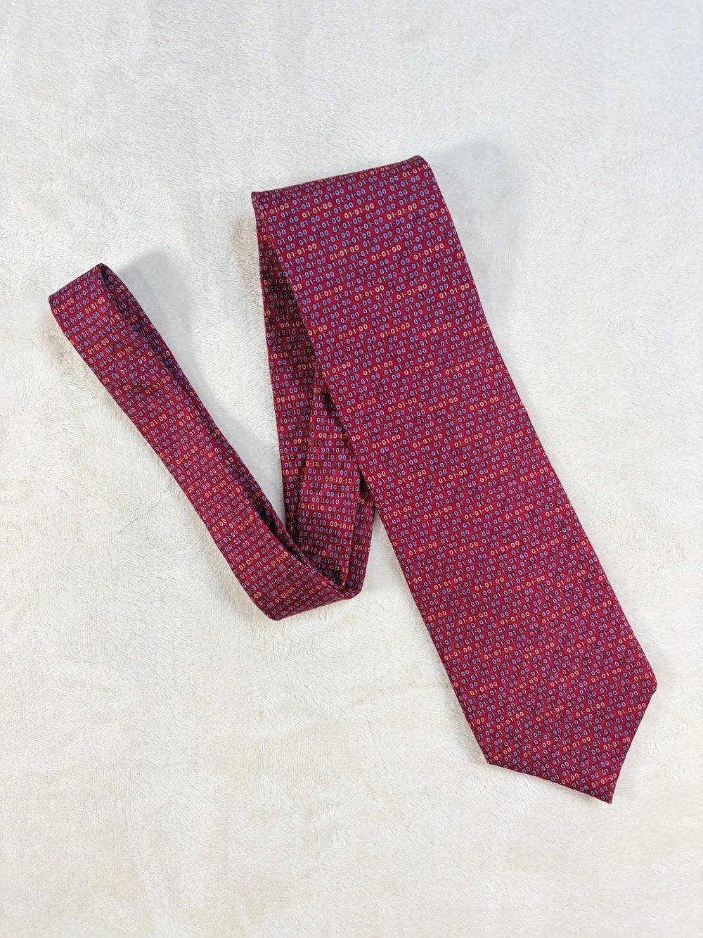 Vintage Y2K Mark of the Millennium‎ Necktie Red Blue White 01-01-00 Novelty Tie
